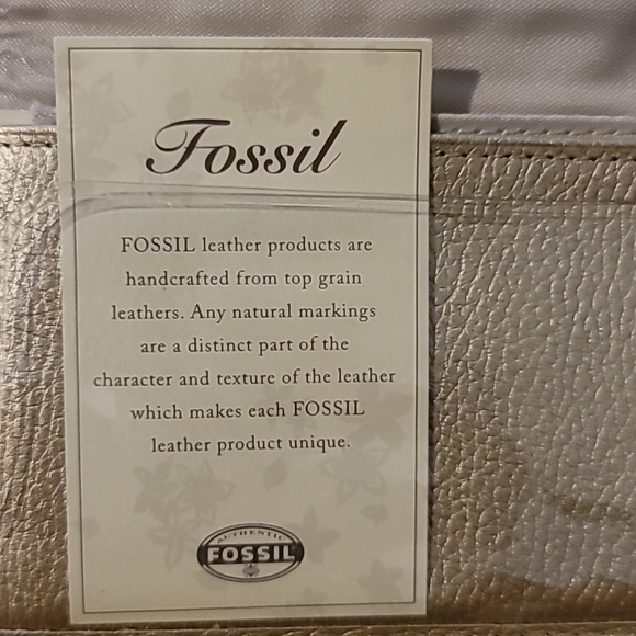 Fossil Vintage Pop Stitch Gold Clutch/Wallet NEW WITH TAGS - Picture 10 of 11
